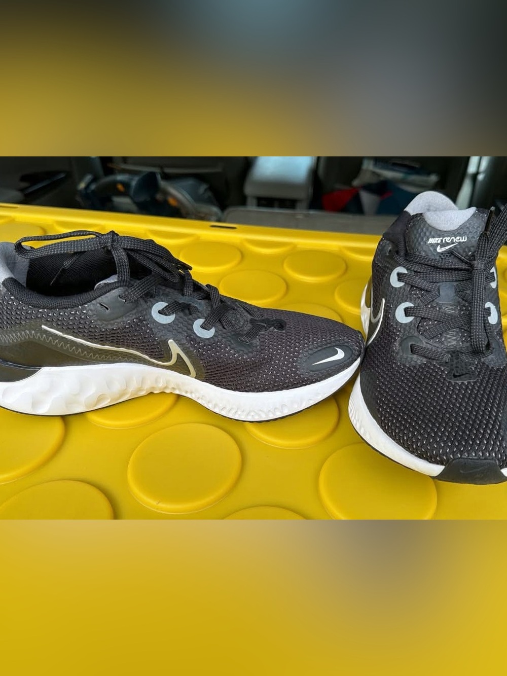 Like New Nike Black, Silver, & White Renew Running Sneakers - Sz. 7.5 Women’s